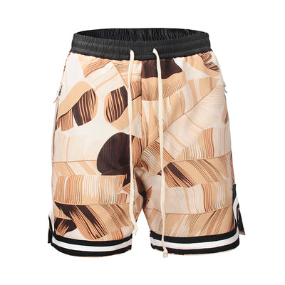 Men’s Floral Loose Beach Shorts – Summer Casual Lightweight Vacation Shorts