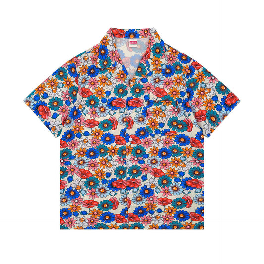 Men’s American Retro Cuban Collar Shirt – Classic Bow Tie Style