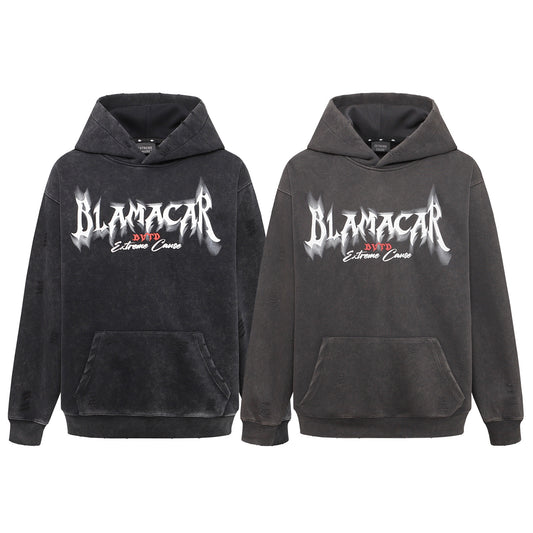 American Retro Heavy Washed Printed Hoodie – Vintage Street Styledie